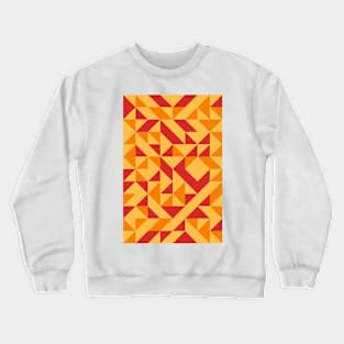 Fire Colored Geometric Pattern - Triangle #7 Crewneck Sweatshirt